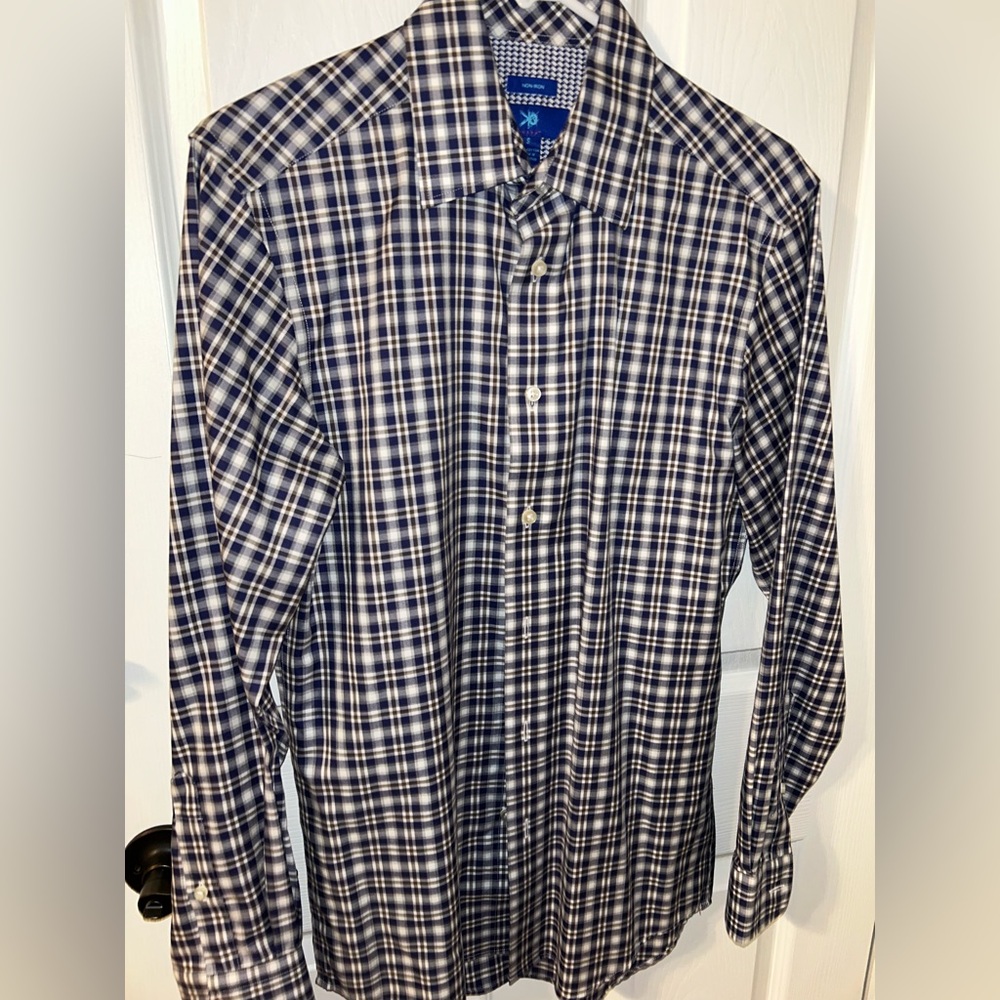 Men's Blue Plaid Shirt